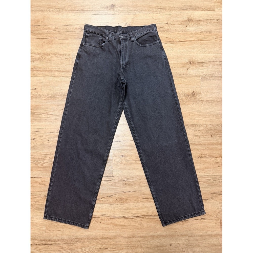 Levi's 578 Baggy Jeans Mens 34x34 Faded Black Wide Leg Loose Fit Denim Y2K